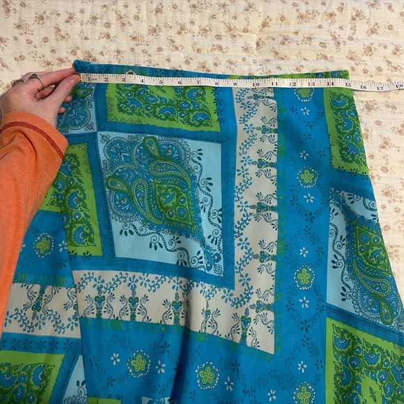 Nine West Vintage Blue and Green Floral Skirt - Picture 6 of 7